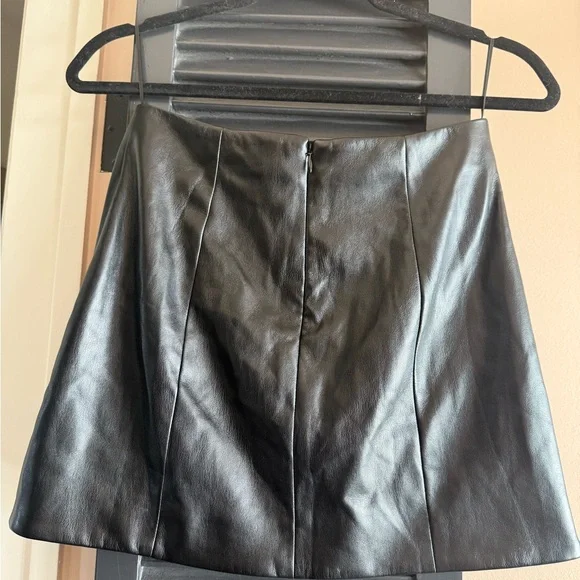 Amanda Uprichard Mini Puzzle Leather Skirt‎ - Picture 3 of 3
